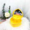 Gokoti Heart Shape Jewelry Boxes Heart-Shaped Jewelry Boxes Plastic Pink