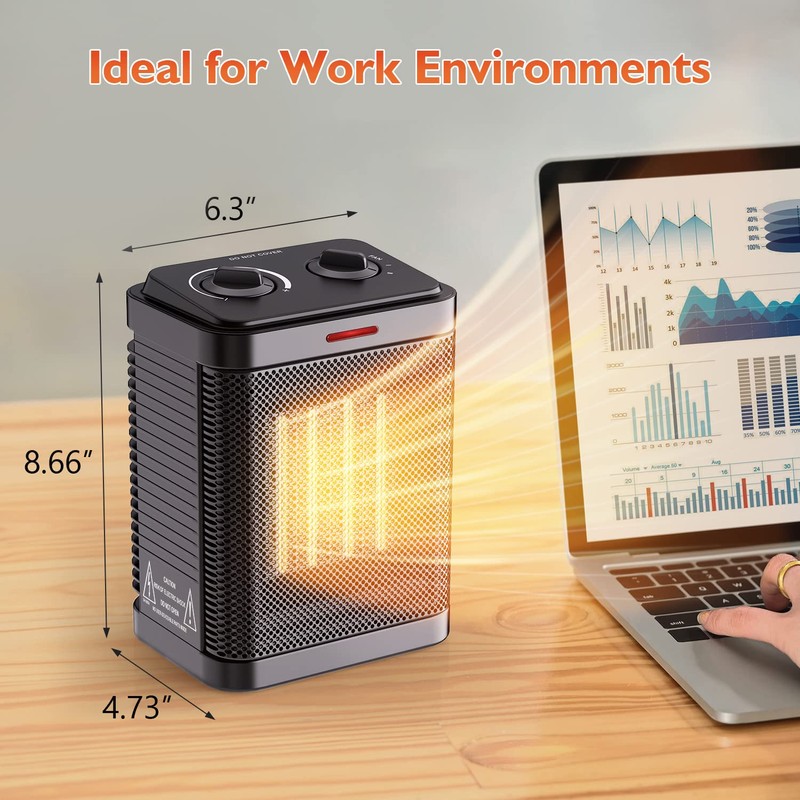 Space Heater for Indoor Use, 1500W Portable Electric Ceramic Heater,