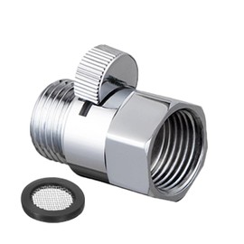 Shower Shut Off Valve, G1/2 Brass Shower Water Restrictor Switch Universal Shower Head Flow Control Valve for Handheld Shower, Bidet Sprayer (Silver)