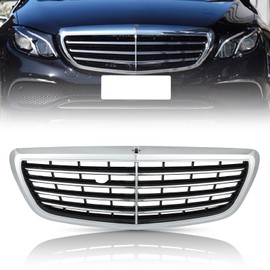 KARPAL Front Bumper Center Grille Chrome Grill Compatible with 2014-2020 Mercedes S Class W222 2228800483