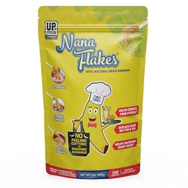 Nutritional Designs Nana Flakes 100% Pure Banana Flakes Medical Food Powder - Decrease Fat Intake & Natural Remedy to Firm Stools - Great Source of Protein & Fiber (Banana, Two Pound Bag)