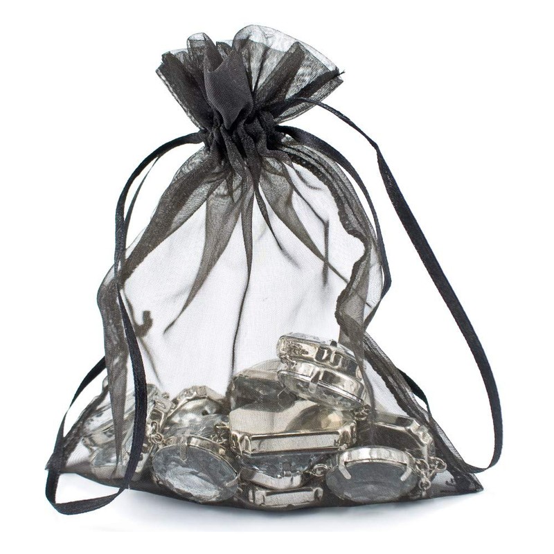 AKORD Wedding Favour Jewellery Pouches, Organza, Multi-Colour, 100-Piece