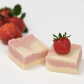 Valley Fudge, Strawberry Cheesecake, Fresh Artisan Fudge, Real Butter, Gourmet Candy, Half Pound Package