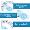 4Pcs 360 Degree Protractors Angle Measure Plastic Protractor Circle Protractor
