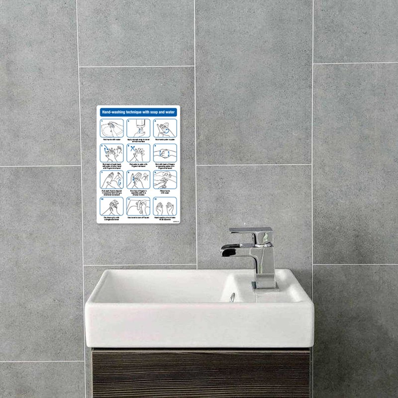 Hand wash technique with soap and water, NHS recommended