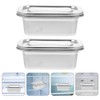LALADEFIEE 2Pcs Stainless Steel Refrigerator Storage Box Set with Airtight