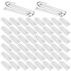 Pack of 50 Stainless Steel Curtain Hooks, Metal Curtain Hooks, 4 Prongs, Pinch Curtain Hooks for Rails, Curtain Rings, Curtains Hooks for Curtains, Pleated Hooks, Curtain Hangers, Curtain Hooks