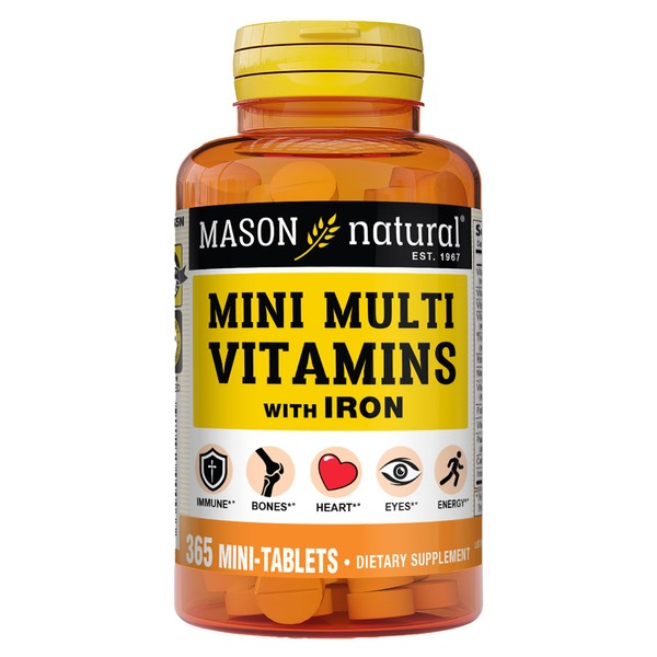 MASON NATURAL Mini Multi Vitamins with Iron, Vitamins A, C,