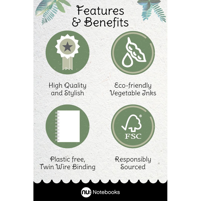 Nu Notebooks - Evolve Range - Recycled Notebook - A4