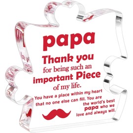 End of Year Teacher Thank You Gifts for Women Men, Principal Appreciation Gifts, Coworker Boss Supervisor Mentor Manager Secretary Acrylic Plaque Office Desk Decor (Papa)