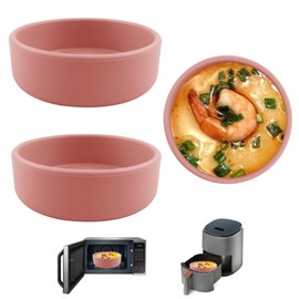 LVYKING 3 Pcs Silicone Egg Bite Molds, Air Fryer Egg Bite Maker, Reusable Non Stick Egg Mold, Pink