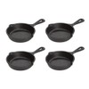 Lodge Pre-Seasoned 3.5-Inch Cast Iron Skillet Set for Side Dishes