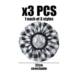 3 Stück Tief Pflegende Haarkappe, Alufolie-Haarkappe, Bedruckte Damen-Duschhaube, Doppellagige Wasserdichte Haarkappe, Wiederverwendbare Pflegende Haarkappe