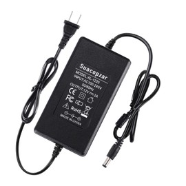 Suacopzar 12V 2A DC Power Supply Adapter, 100V~240V AC to DC 12Volt 2Amp Converter Regulator 5.5x2.5mm/ 5.5x2.1mm DC Plug, DC12V Transformer for LED Strip Light, CCTV Camera, GPS, Router