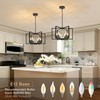 Black Farmhouse Chandelier, 6 Light Geometric Dining Room Light Fixture,