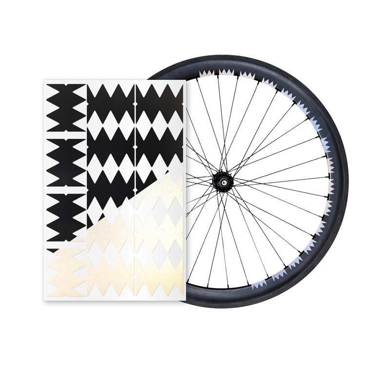 Reflective Stickers for Rims - Rim Stickers Prong Shape -