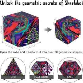 Fun In Motion Toys Shashibo Puzzle Box 36 Rare Earth Mag.nets STEM/STEM Fidget Geometric 3D - Chaos