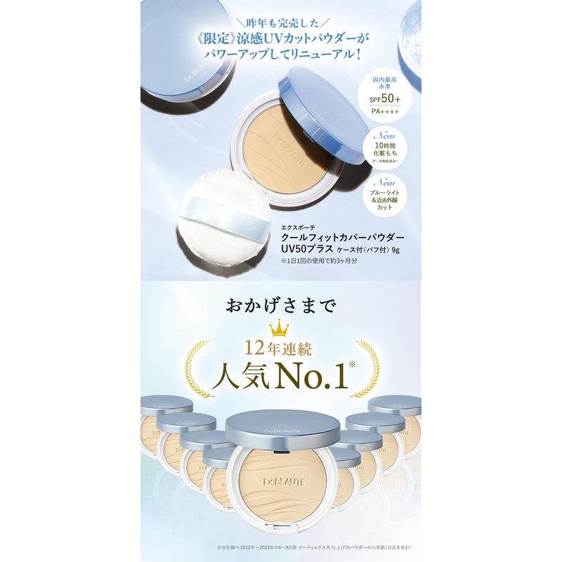 Cool Fit Cover Powder, UV50 Plus, Body Powder, Face Powder,