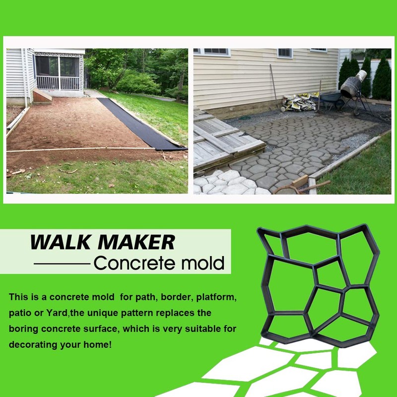 CJGQ Oversized 2Pack Walk Maker Reusable Concrete Path Maker Molds