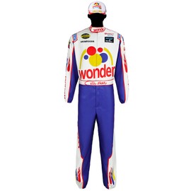 Xelyelmo Ricky Bobby Men's Costume Talladega Nights Jumpsuit Wonder Bread Costume Cosplay Party（Z3890WH,2XL）