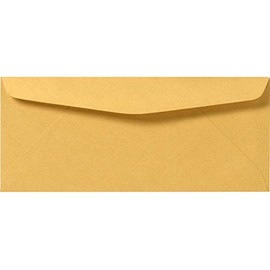LUXPaper #11 Commercial Flap Business Envelopes | 4 1/2" x 10 3/8" | Brown Kraft | 24lb. Text | 50 Qty