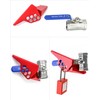 QWORK Steel Small Ball Valve Lockout Device, Fits 1/4" -