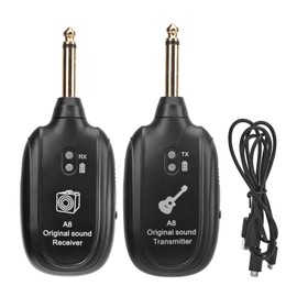Wireless Guitar System 20Hz to 20KHz UHF Rechargeable Guitar Transmitter Receiver for Electric Guitar Pickup Accessory