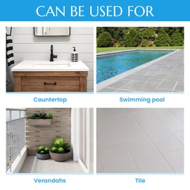 DWIL Tub and Tile Refinishing Kit,Tub Refinishing Kit White Bathtub Paint, Quick-Dry Tub Paint Water Based Tile Paint for Wall & Floor, Sink Paint for Bathroom, Kitchen, Toilets, Semi-Gloss White, 50-55sq.ft