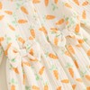 Geagodelia Newborn Baby Girl Easter Outfit Bunny Carrot Print Long