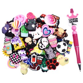 70Pcs Silicone Focal Beads Bulk, Different Random Mix Collections Focal Beads for Pens Keychains DIY Jewelry Making