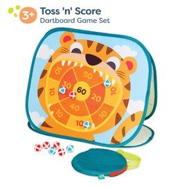 B. toys - Juguete de puntería - 3 Juegos de puntería para niños - Tablero de Tres Caras y 10 Bolas - Bolsa de Transporte portátil - 3 años o más