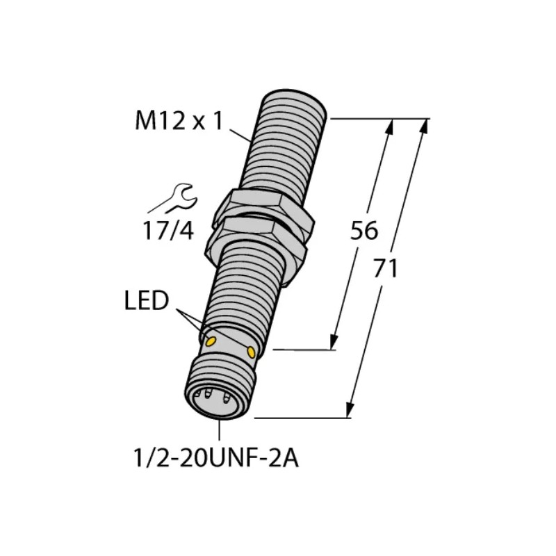 Bi4-g12-adz32x-b3131 Sensor Inductivo 20-250vac/vdc No Turck
