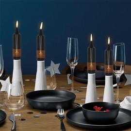 Gedengni Taper Candle Black Candlesticks,5 inches Short Tapered Candles Cute Candle Sticks Dripless Twisted Candlestick for Home Dinner Wedding Party Women Gifts,7D-Black