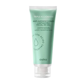 Ésika Triple Acción Max Limpiadora Facial en Gel 120 g, Limpiador Facial Hidratante 3 en 1, Ayuda a Limpiar, Purificar e Hidratar la Piel, Gel Facial 