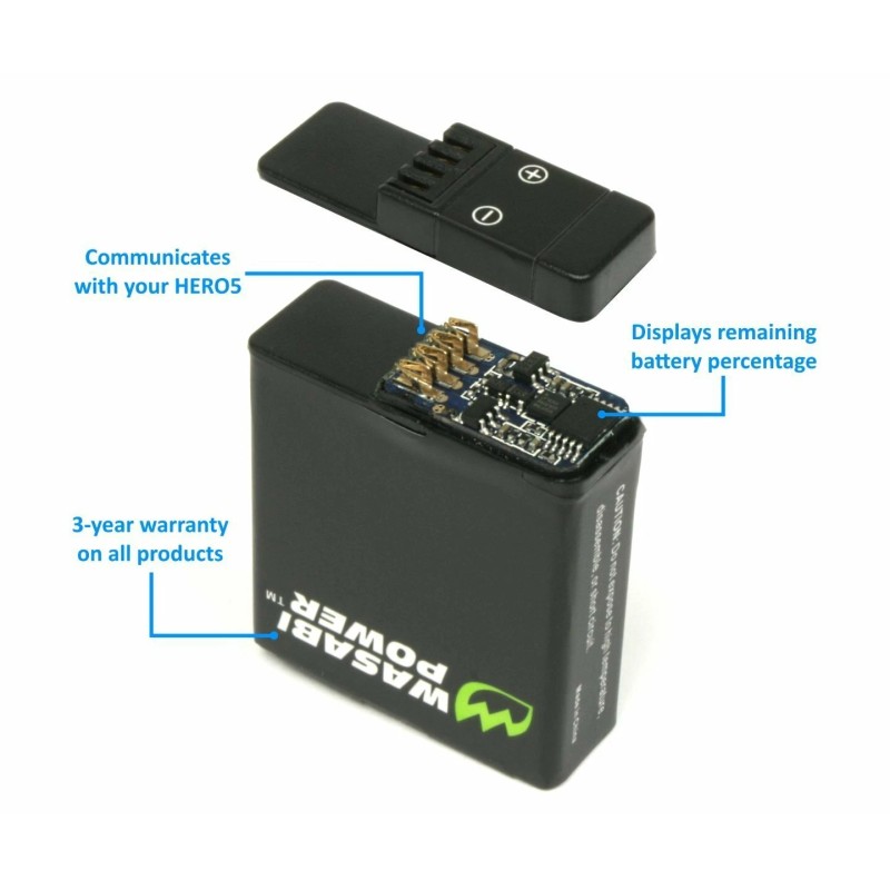 Wasabi Power Battery (4-Pack) for GoPro HERO7 Black, HERO6, HERO5
