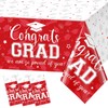 3Pcs Graduation Tablecloth Party Decorations,Large Disposable Graduation Cap Congratulations Grad