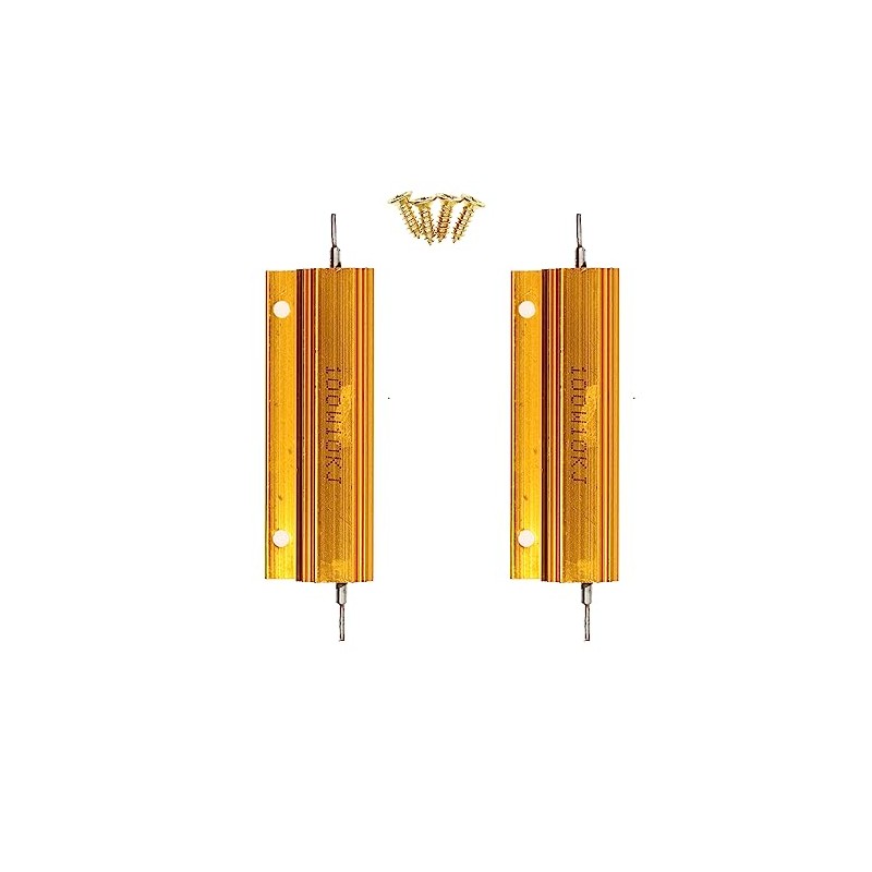 2pcs 100W 10K Ohm High Performance Wire Wound Resistor with