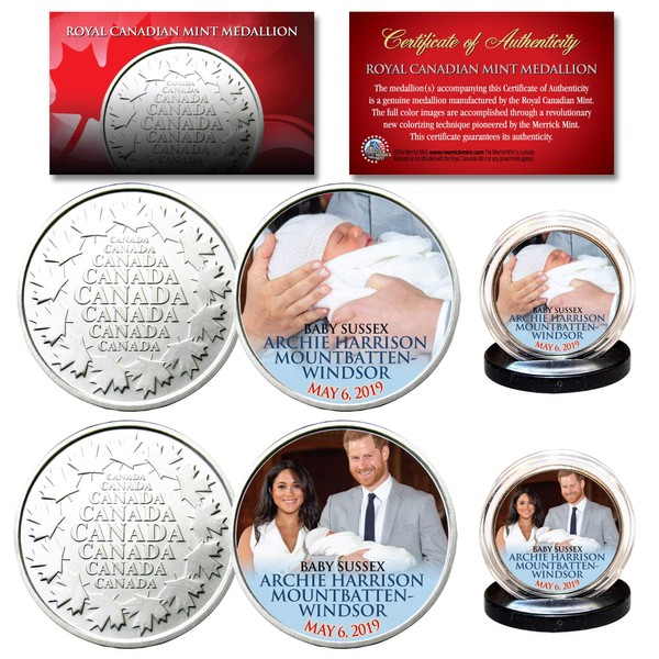 Royal Baby Sussex Archie Prince Harry & Meghan Markle RCM Canada 2-Coin Set