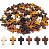 120PCS Small Wooden Cross, 6 Colors Mini Wooden Crosses for