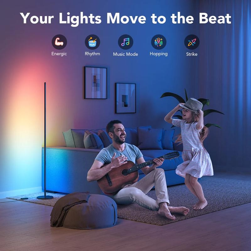 Govee RGBICW Smart Corner Lamp (Matter Compatible) Floor lamp:_Silver