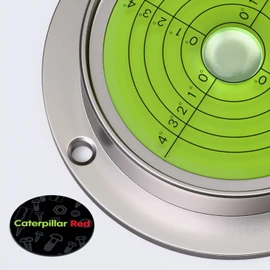Large Flanged Metal Circular Angle Spirit Bubble Degree Level (Green aqueous) 71mm Diameter with Degree Marking, (2 51/64 in)