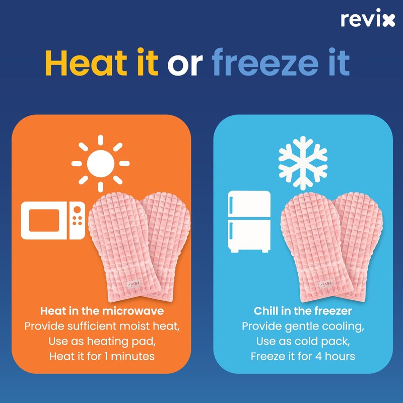REVIX Microwavable Heating Mittens for Hands and Fingers, Heated Mittens