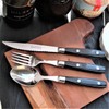 Trampalan Bistro Cutlery Set, Made in France, NERON Noir Black,