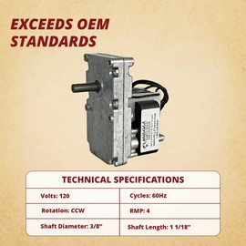 USA Made Harman Auger Motor, 3-20-08752, for Accentra, Advance, XXV, Mark Chain-Drive Feed Systems