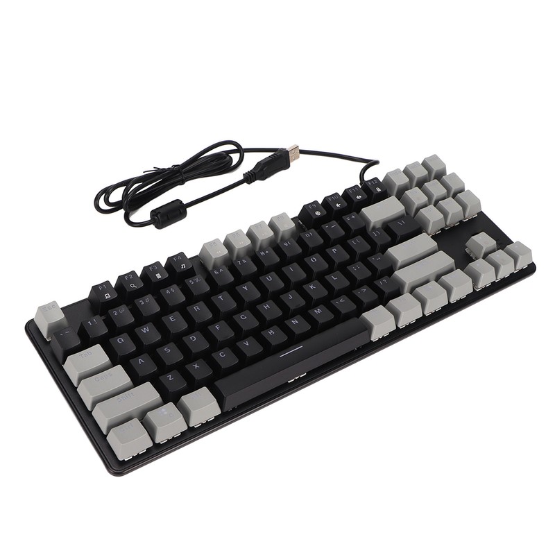 87 Key Mechanical Keyboard RGB Backlight Blue Switch Quick Response