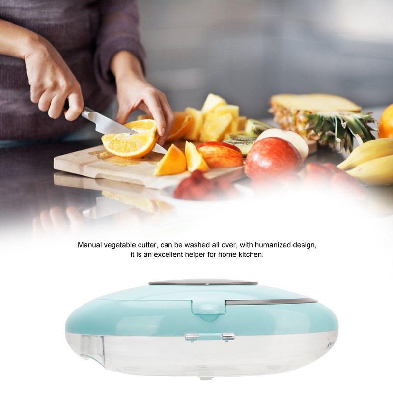 Manual Vegetable Cutter 6-in-1 Food Chopper Fruit Shredder Kitchen Accessory
