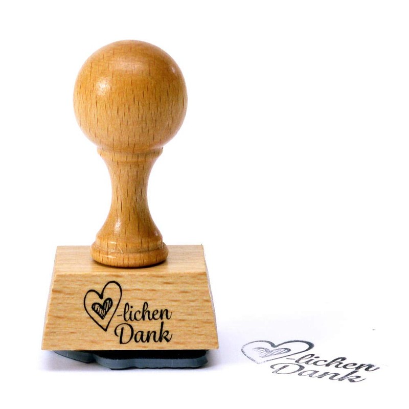 trendaffe Herzlichen Dank Wooden Stamp Office Stamp
