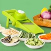 Voarge Manuelle Essen Slicer, Gemüsehobel 3 in 1 Gemüseschneider Profi