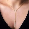 Donaly Women's Chain Necklace, Y-Shape, Narrow, Cute
