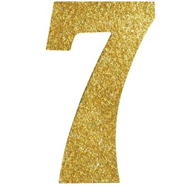 TONIFUL 8 Inch Gold Glitter Number 7 Table Centrepiece 0-9 Gold Birthday Party Decorations, Gold Number 7 for Birthday Decoration, Graduation, Bridal Shower, Engagement, Party Accessories